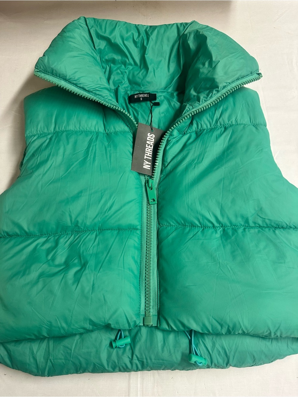 NY Threads Kids Puffer Vest - Teal Green